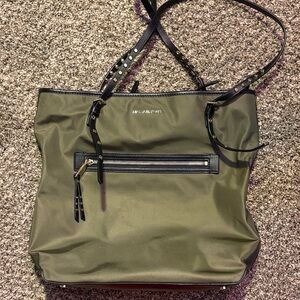 Michael Kors Olive and Black tote bag